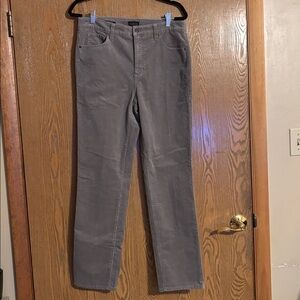 Talbots Light Gray Corduroy Trousers Size 8 29 1/2 inseam